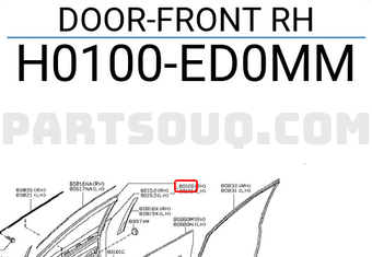 Nissan H0100ED0MM DOOR-FRONT RH