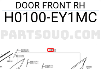 Nissan H0100EY1MC DOOR FRONT RH