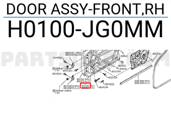 Nissan H0100JG0MM DOOR ASSY-FRONT,RH