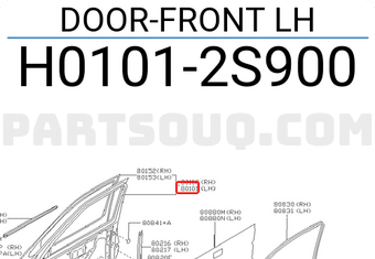 Nissan H01012S900 DOOR-FRONT LH