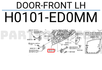 Nissan H0101ED0MM DOOR-FRONT LH