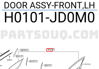 Nissan H0101JD0M0 DOOR ASSY-FRONT,LH