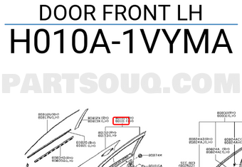 Nissan H010A1VYMA DOOR FRONT LH