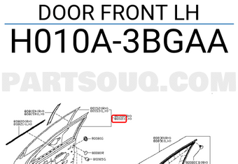 Nissan H010A3BGAA DOOR FRONT LH