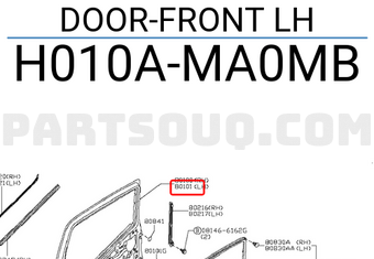 Nissan H010AMA0MB DOOR-FRONT LH
