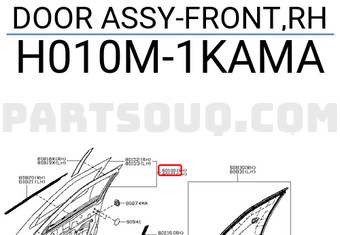Nissan H010M1KAMA DOOR ASSY-FRONT,RH