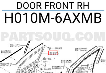 Nissan H010M6AXMB DOOR FRONT RH