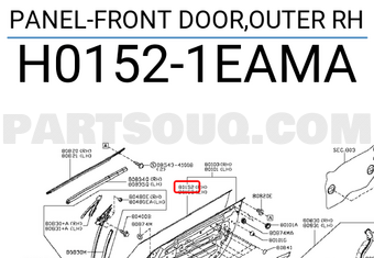 Nissan H01521EAMA PANEL-FRONT DOOR,OUTER RH