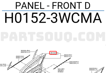 Nissan H01523WCMA PANEL - FRONT D