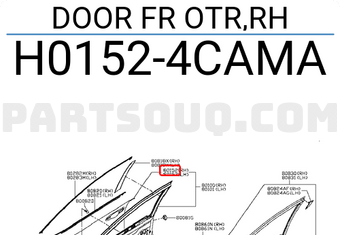 Nissan H01524CAMA DOOR FR OTR,RH