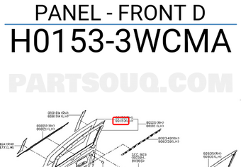 Nissan H01533WCMA PANEL - FRONT D