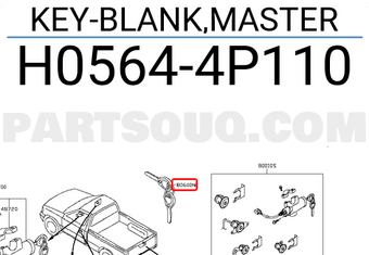 Nissan H05644P110 KEY-BLANK,MASTER