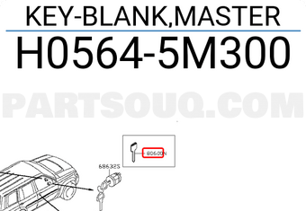 Nissan H05645M300 KEY-BLANK,MASTER