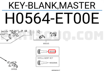 Nissan H0564ET00E KEY-BLANK,MASTER