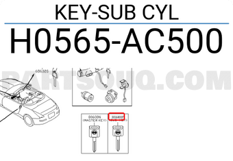 Nissan H0565AC500 KEY-SUB CYL