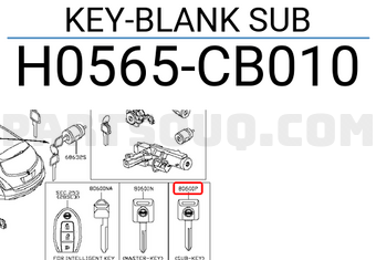 Nissan H0565CB010 KEY-BLANK SUB