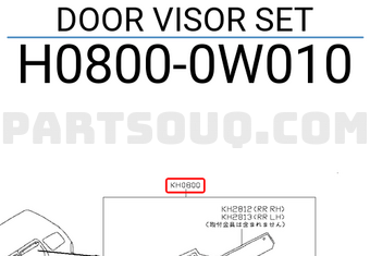 Nissan H08000W010 DOOR VISOR SET