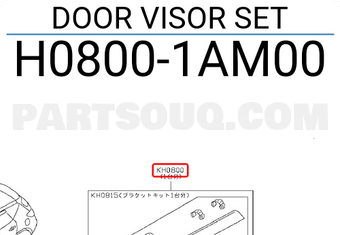 Nissan H08001AM00 DOOR VISOR SET