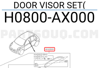 Nissan H0800AX000 DOOR VISOR SET