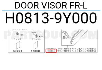 Nissan H08139Y000 DOOR VISOR FR-L