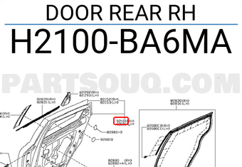 Nissan H2100BA6MA DOOR REAR RH