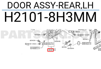 Nissan H21018H3MM DOOR ASSY-REAR,LH
