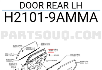 Nissan H21019AMMA DOOR REAR LH