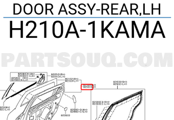 Nissan H210A1KAMA DOOR ASSY-REAR,LH