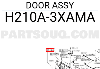 Nissan H210A3XAMA DOOR ASSY