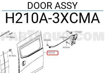 Nissan H210A3XCMA DOOR ASSY