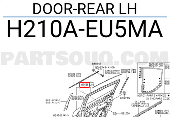 Nissan H210AEU5MA DOOR-REAR LH
