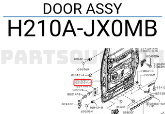 Nissan H210AJX0MB DOOR ASSY