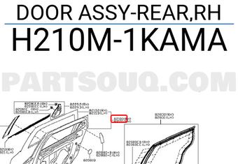 Nissan H210M1KAMA DOOR ASSY-REAR,RH