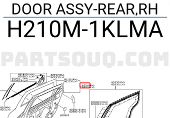 Nissan H210M1KLMA DOOR ASSY-REAR,RH