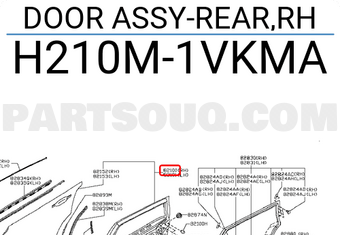 Nissan H210M1VKMA DOOR ASSY-REAR,RH