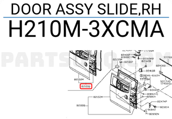 Nissan H210M3XCMA DOOR ASSY SLIDE,RH