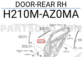 Nissan H210MAZ0MA DOOR-REAR RH