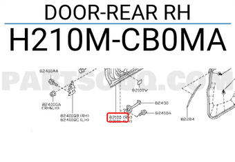 Nissan H210MCB0MA DOOR-REAR RH