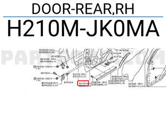 Nissan H210MJK0MA DOOR-REAR,RH