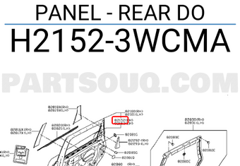 Nissan H21523WCMA PANEL - REAR DO