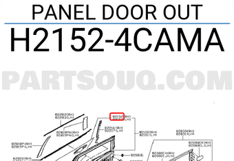 Nissan H21524CAMA PANEL DOOR OUT