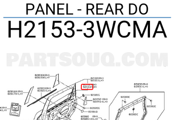 Nissan H21533WCMA PANEL - REAR DO