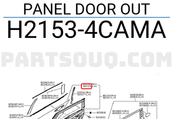 Nissan H21534CAMA PANEL DOOR OUT