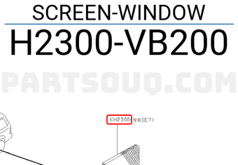 Nissan H2300VB200 SCREEN-WINDOW