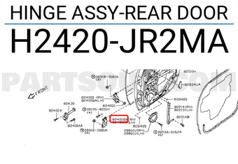 Nissan H2420JR2MA HINGE ASSY-REAR DOOR