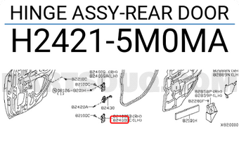 Nissan H24215M0MA HINGE ASSY-REAR DOOR