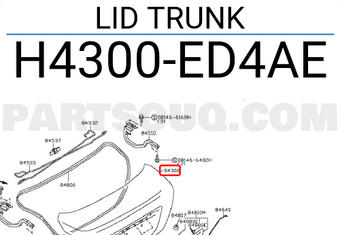 Nissan H4300ED4AE LID TRUNK