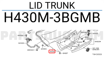 Nissan H430M3BGMB LID TRUNK