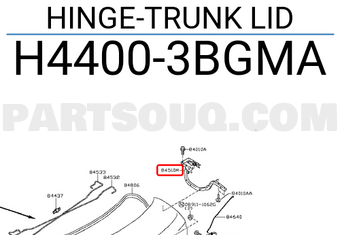 Nissan H44003BGMA HINGE-TRUNK LID