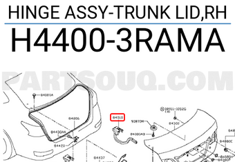 Nissan H44003RAMA HINGE ASSY-TRUNK LID,RH